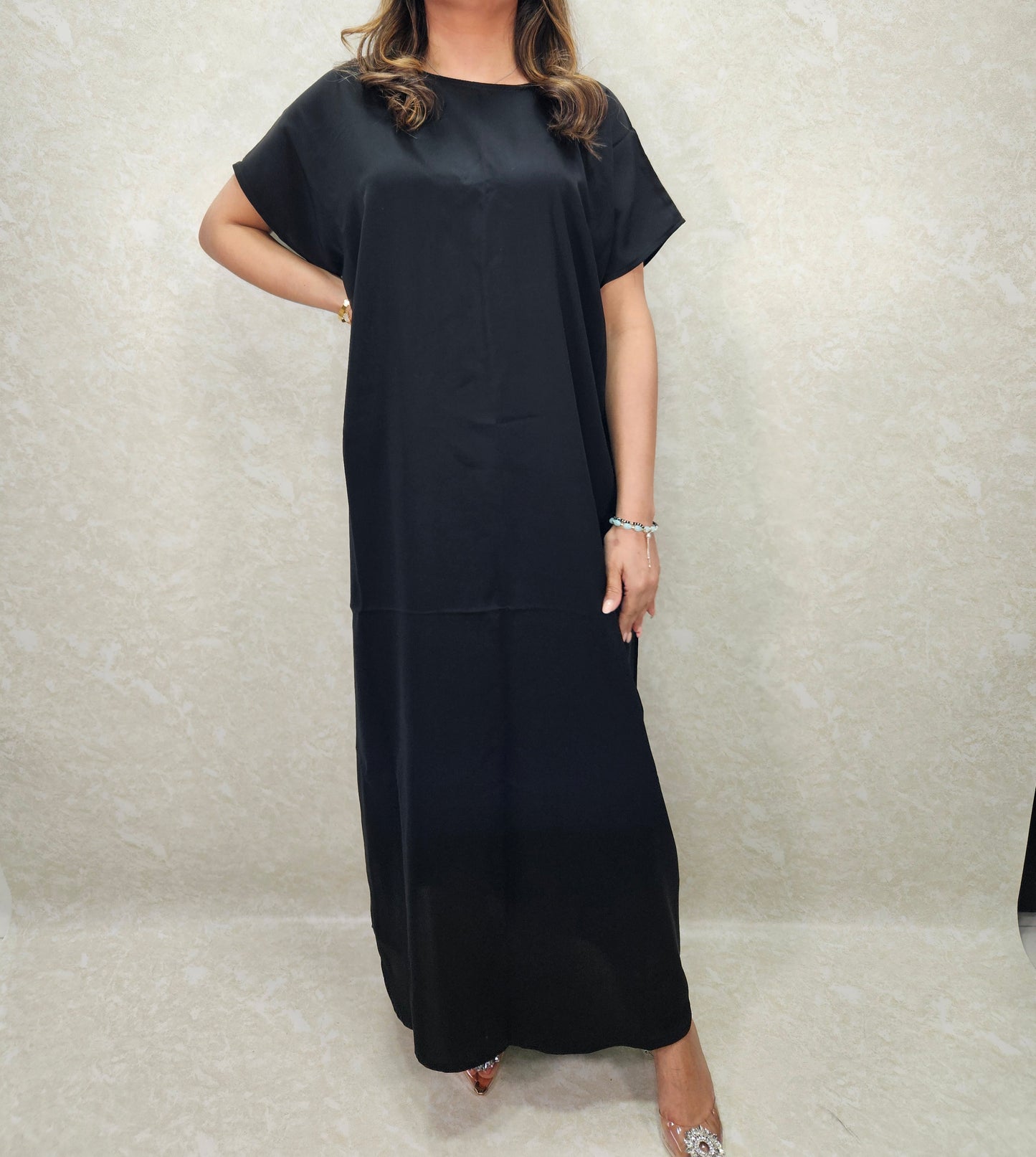 ROSALEE DIAMANTE ABAYA BLACK