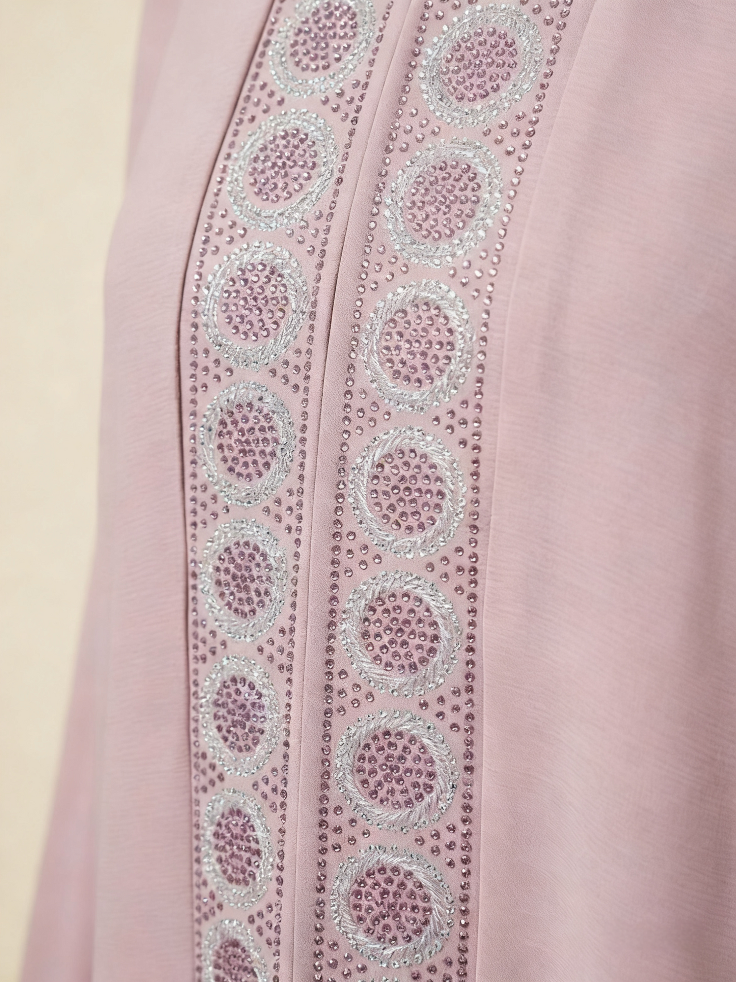Pink embellished abaya